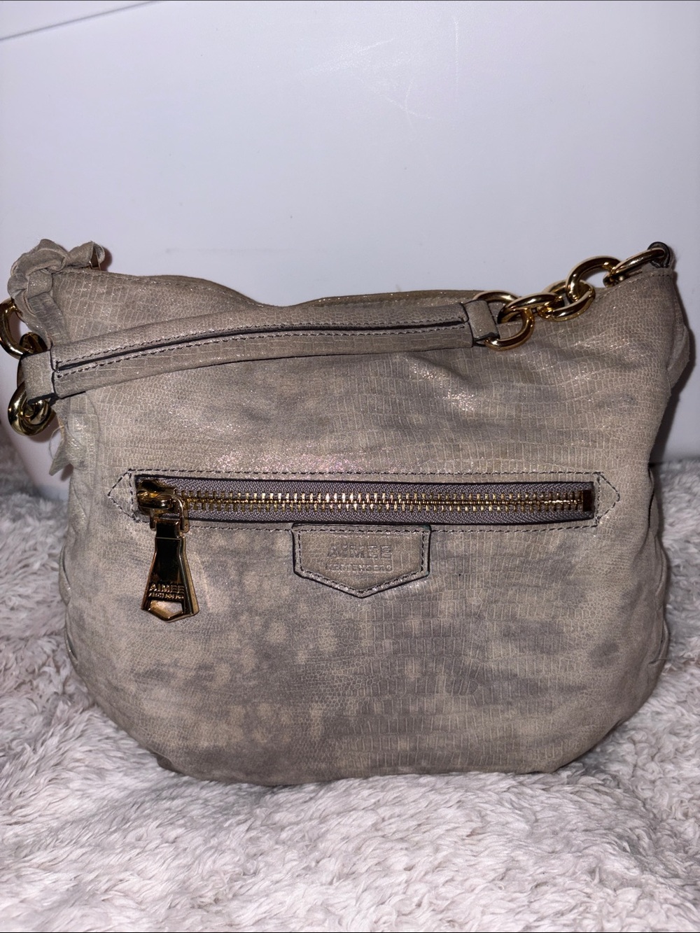 Aimee Kestenberg Metallic Hobo Shoulder Bag